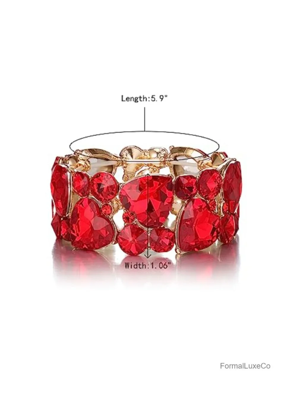 Marquise Wedding Bracelet Brides Bridesmaid Austrian Crystal Art Deco Stretch